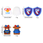 USA 250th Anniversary Silicone Focal Beads Patriotic Shapes 3D 20pcs 8