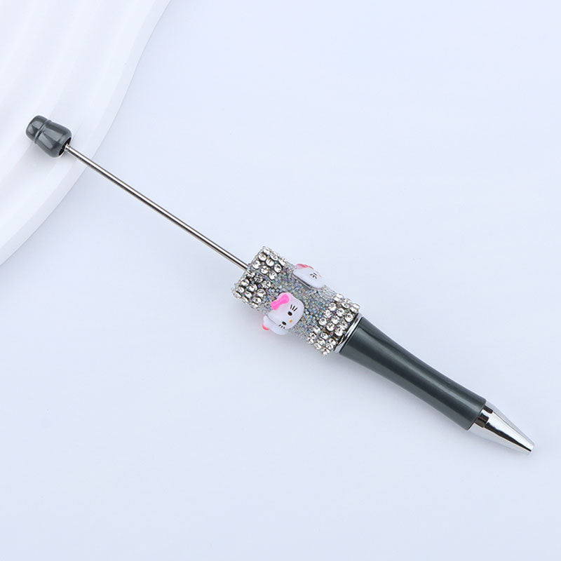 Beadable Pen with Kitty and Rhinestone  40