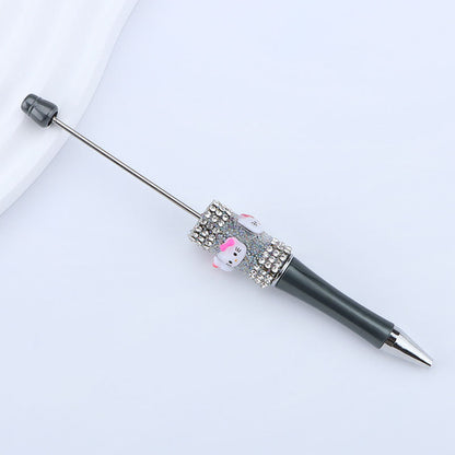 Beadable Pen with Kitty and Rhinestone  40