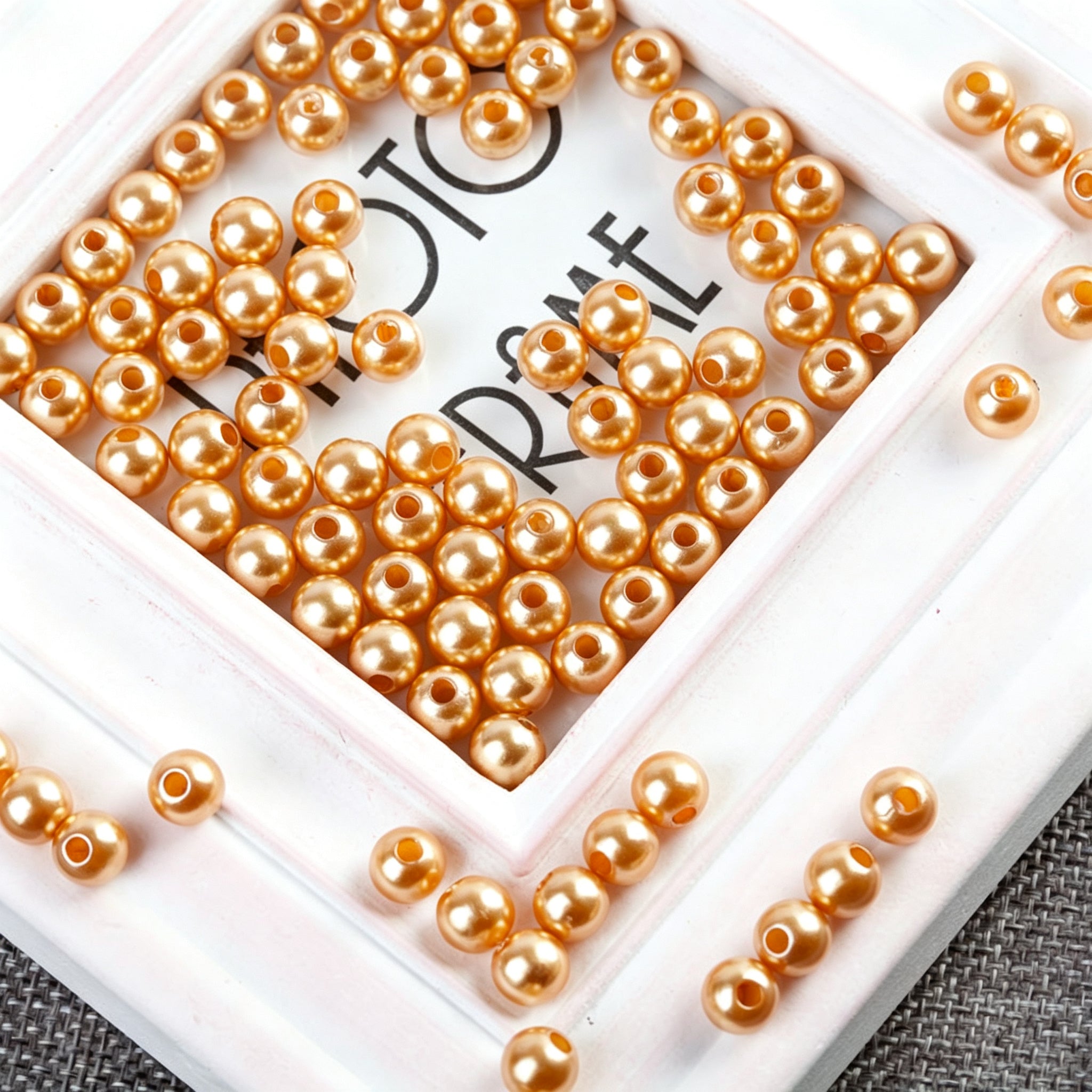 Round Faux Pearl ABS Plastic Beads Wholesale, Colorful Shiny Craft Colors, 6mm