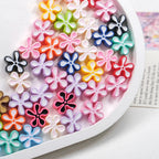Irregular Sponge Flower Acrylic Beads 14mm Glossy Colorful 50pcs