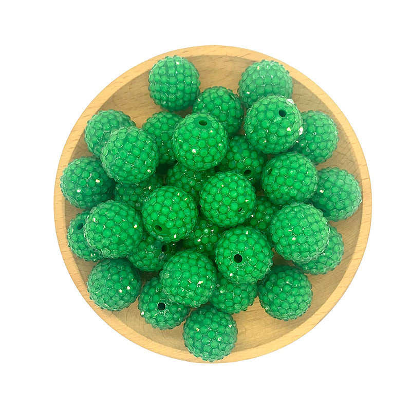 Bubblegum Round Rhinestone Beads 20mm Acrylic Transparent 50pcs 3