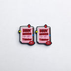 Silicone Focal Beads Book Busy Reading Thinker Red Lips Glow In The Dark 20pcs