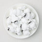 Silicone 3D Seal Focal Beads White and Gray 20pcs - White
