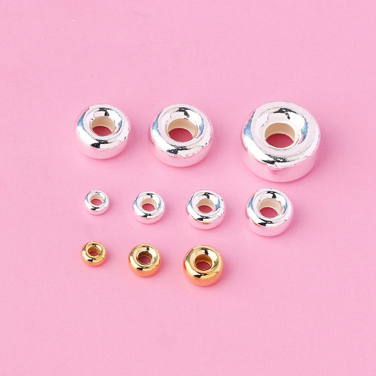 Metal Spacer Beads 3-10mm Polished Classic 2pcs