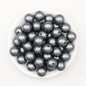 Metallic 15mm Round Silicone Beads 50pcs 11