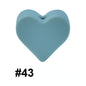 Colorful Pastel Mix Heart 14mm Silicone Beads Solid Color Matte Finish 50pcs 20