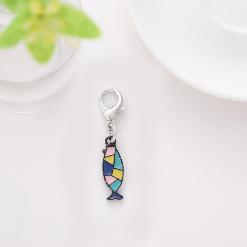 Enamel Astronaut Keychain Metal Zinc Alloy Space Theme Charm 27