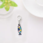 Enamel Astronaut Keychain Metal Zinc Alloy Space Theme Charm 27