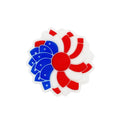 Silicone Focal Beads American Flower Pinwheel Star Accents 20pcs