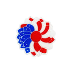 Silicone Focal Beads American Flower Pinwheel Star Accents 20pcs