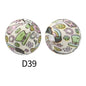 15mm Silicone Beads Rhombus Printed Design 50pcs 49