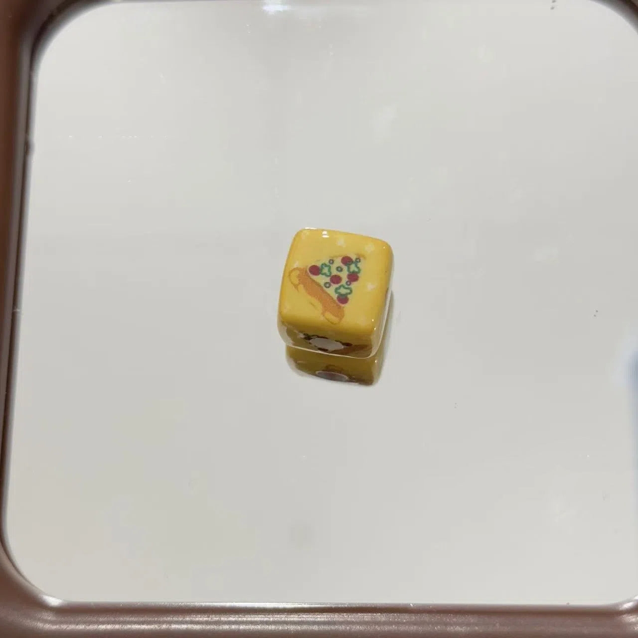 Square Acrylic Beads 14mm Tasty Snack Printed Pastel Colors 10pcs 3