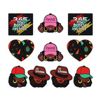 Silicone Focal Beads Black History Queen Wearing Period Hat 20pcs 10