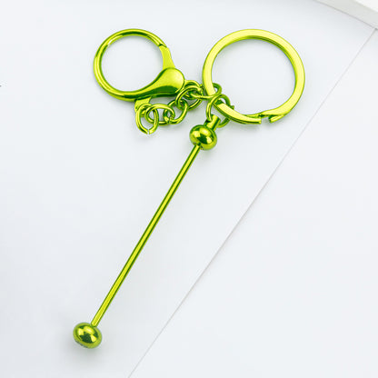 Beadable UV Plating DIY Metal Keychain