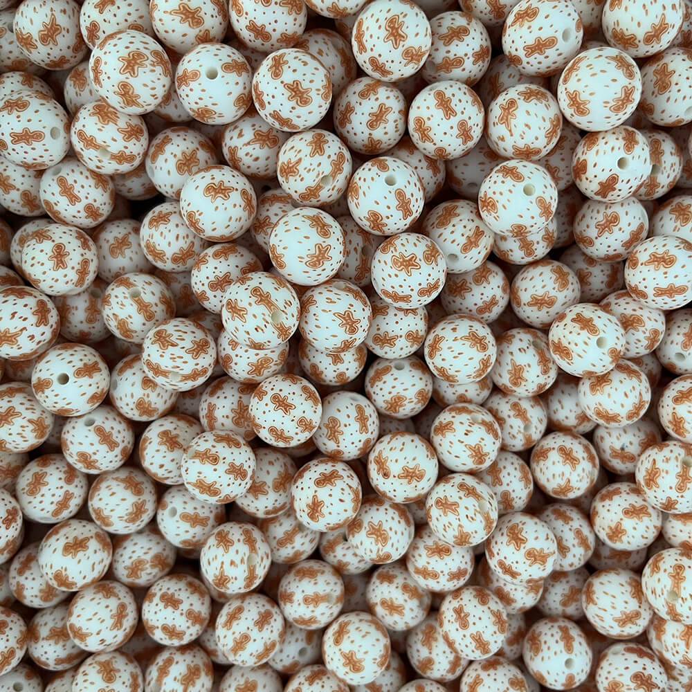 29 Christmas Printed Silicone beads