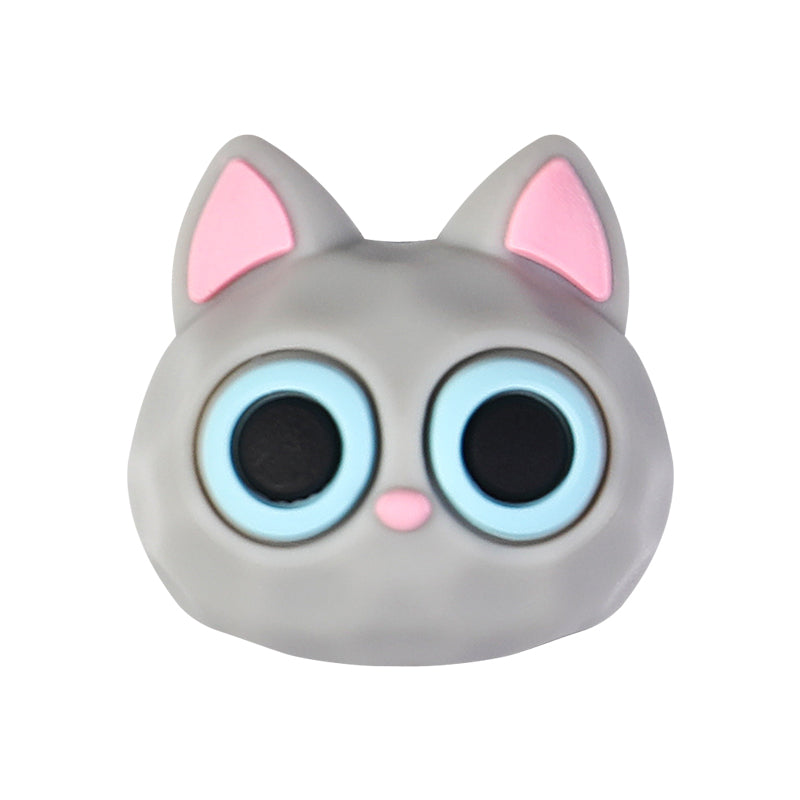  3D Large Eye Cat Heads Silicone Focal Beads 20Pcs 11