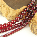 Transparent Round Glass Beads 6-12mm Wine Red Imitating Pomegranate