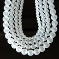 Frosted Transparent Glass Beads 4-12mm White Frosted Smooth Finish