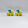 Silicone Focal Beads Dinosaur Car Steering and Tail Elements 20pcs