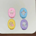 Oval Acrylic Beads 23mm Cartoon Kite Pattern Pastel Colors 10pcs