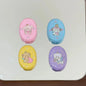 Oval Acrylic Beads 23mm Cartoon Kite Pattern Pastel Colors 10pcs