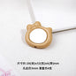 Cat Head Mirror Acrylic Beads 28x32mm Round Flat 10pcs 6