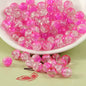 Crackle Glass Beads Round 10mm Dual Color Mixed 80pcs 7