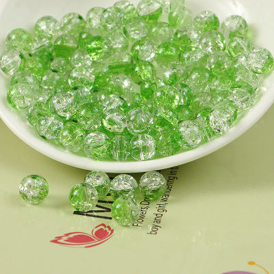 Crackle Glass Beads Round 10mm Dual Color Mixed 80pcs 12