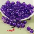 Crackle Glass Beads Round 10mm Dual Color Mixed 80pcs 10
