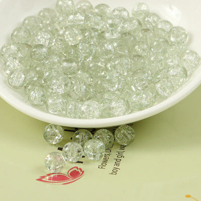 Crackle Glass Beads Round 10mm Dual Color Mixed 80pcs 4