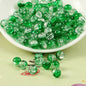 Crackle Glass Beads Round 10mm Dual Color Mixed 80pcs 13