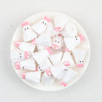  3D Halloween Bow Ghost Silicone Focal Beads 20Pcs 3