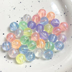Colored Round Acrylic Beads 8mm Pastel Glossy Shimmer 100pcs