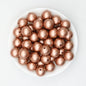 Metallic 15mm Round Silicone Beads 50pcs 4