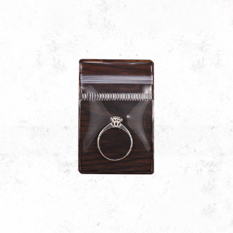 Wood Grain PVC Top Seal Ziplock Bags Clear Durable 10pcs 4x6-15x15cm 7
