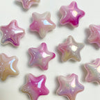 UV Finish Gradient Star Acrylic Beads 22x10mm Multicolor Pastel 50pcs 6