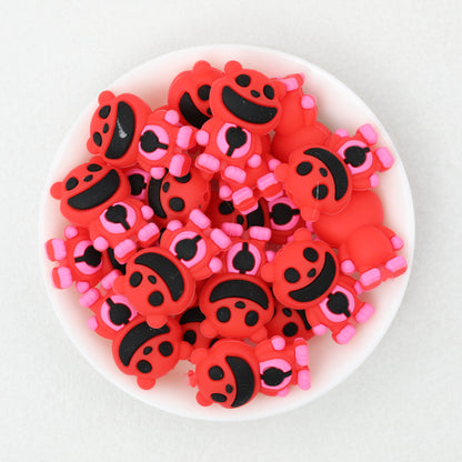Colorful 3D Animal Monster Silicone Focal Beads 20pcs 5