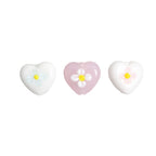 Heart Shape Flower Glass Beads 16mm 10pcs 5