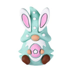 Silicone 3D Focal Beads Easter Bunny Wearing Glasses 20pcs 12