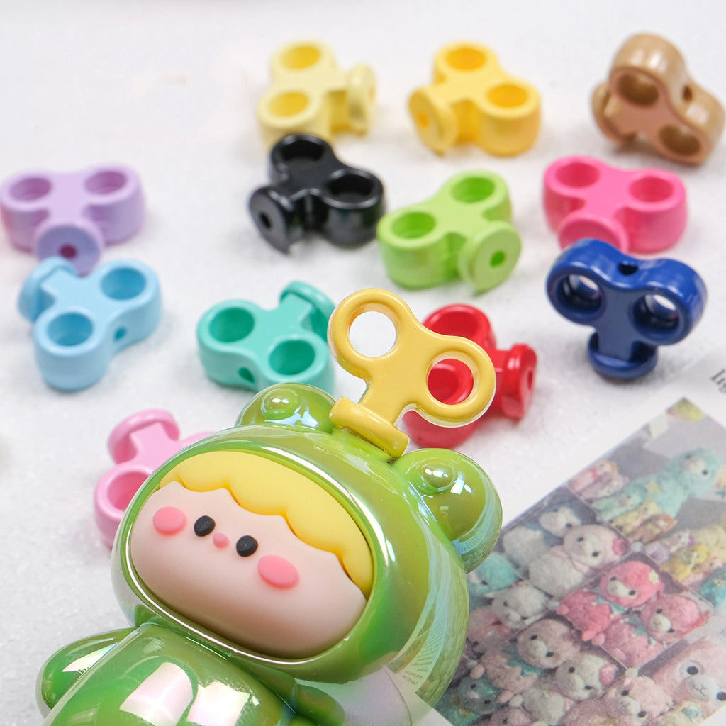 Painted Clockwork Spring Acrylic Beads 18mm Glossy Mixed Colors 20pcs