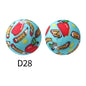 50Pcs 15mm Colored pattern printed silicone beads 30