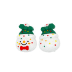 Silicone 3D Focal Beads Christmas Snowman Color-Shifting Bow Tie Holly Hat 20pcs