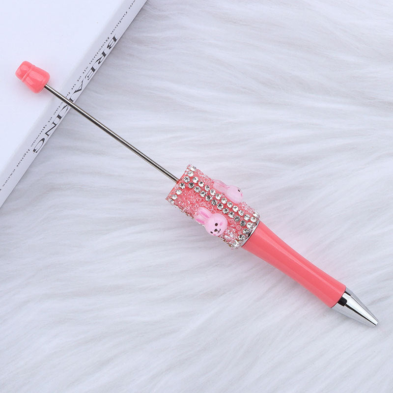 Beadable Pen with Cute Bunny and Rhinestone 25
