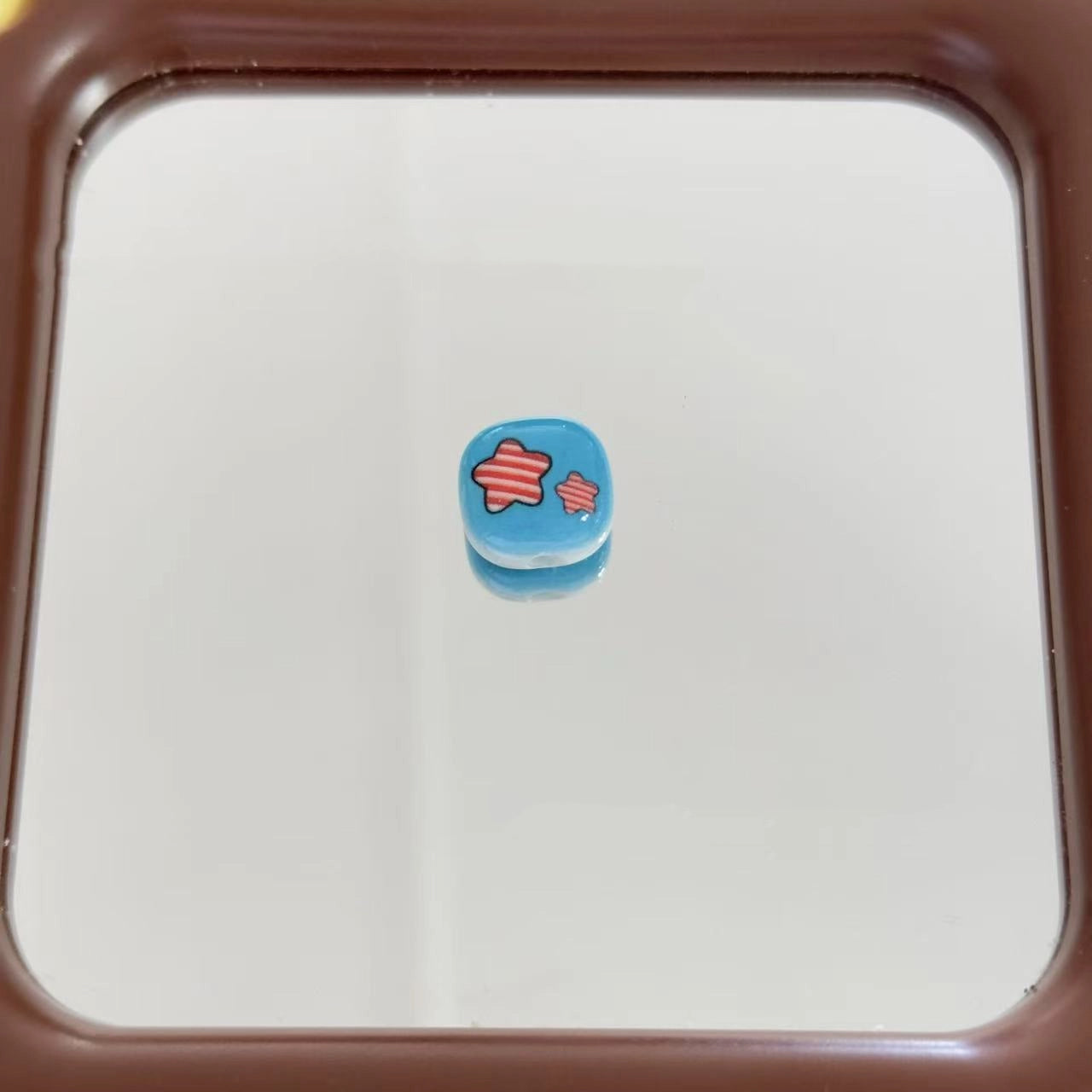 Cartoon Hello KT Acrylic Square Beads 14mm Colorful Glossy 10pcs 6