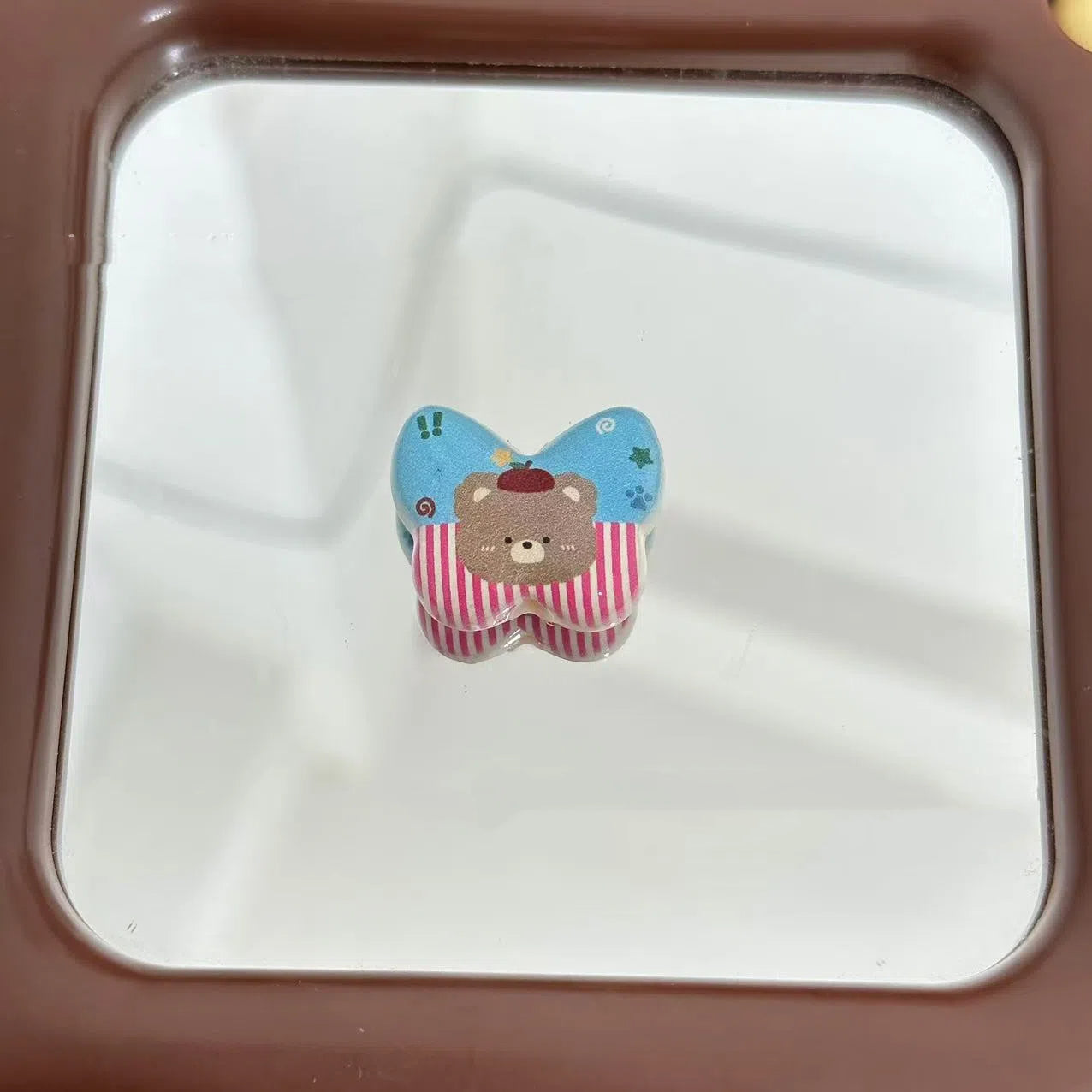 Butterfly Acrylic Beads 25mm Puppy and Penguin Pattern Matte 10pcs 3