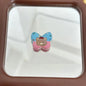 Butterfly Acrylic Beads 25mm Puppy and Penguin Pattern Matte 10pcs 3