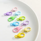 Zinc Alloy Heart Buckle Keychain Clasps 26mm Colorful 20pcs 2