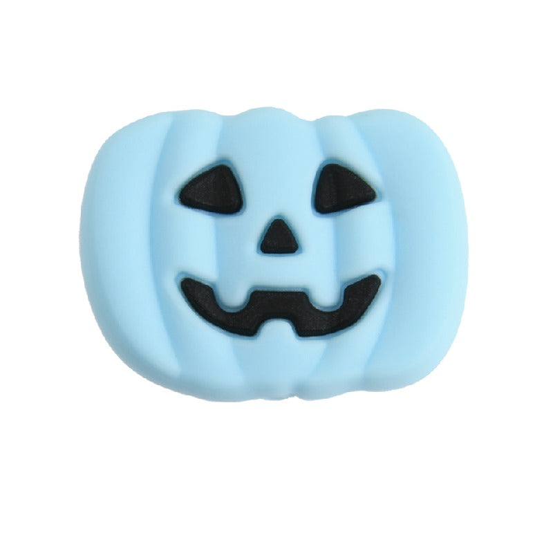 Silicone Focal Beads Halloween Ghost Pumpkin Bat Designs 10pcs 30