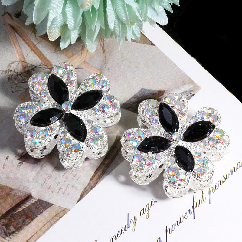 Alloy Clover Rhinestone Beads 30mm Fancy Decorative Charms 3pcs 16